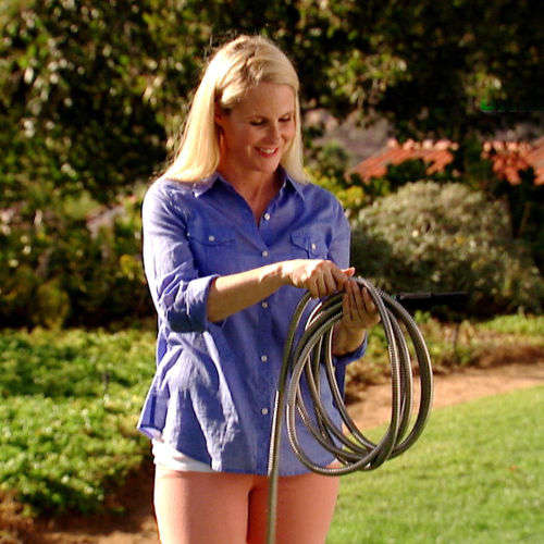 Metal Garden Hose Stainless Steel Flexible Watering Hose Pipe 50FT