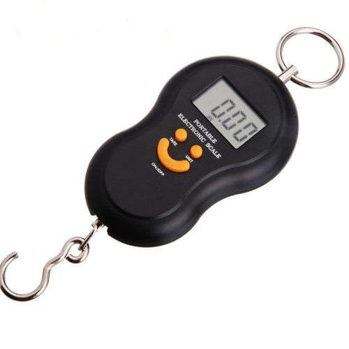 50kg/5g Mini Portable Digital Scale LCD Electronic Hanging Luggage Hook Weight