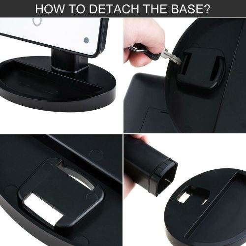 LED Cosmetic Mirror Touch Sensitive Light Control w/ Make up