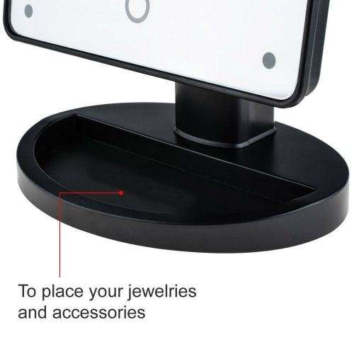 LED Cosmetic Mirror Touch Sensitive Light Control w/ Make up