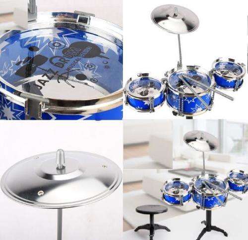 Random Set Mini Jazz Drum DIY Percussion Musical Instrument Kids Fun Toy Gifts