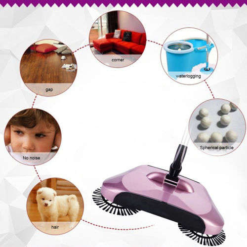 Magic Automatic Hand Push Sweeper Household Broom Cleaning Without Electricity