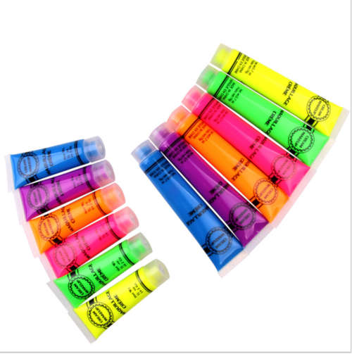 6 colors neon face paint body art paint natural water washable material for Halloween party make up