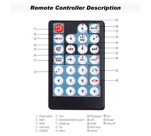 7 inch HD Touch Screen Bluetooth FM Radio Car MP5 Player with Remote Control