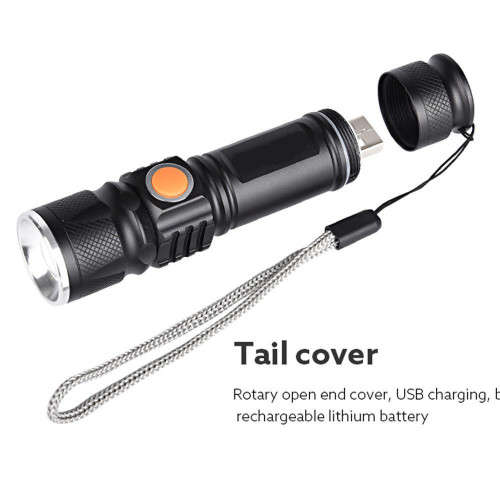 Adjustable LED Zoom 1000LM MINI USB Rechargeable Flashlight Torch Portable Lamp