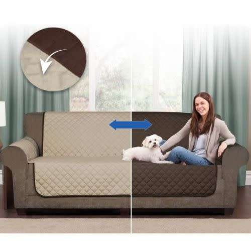 COUCH COAT Funda para SOFA REVERSIBLE LAVABLE PROTECTORA IMPERMEABLE