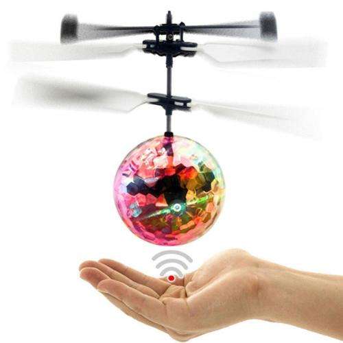 Infrared Induction Flash Flying Ball Colorful LED Disco RC Helicopter Toy