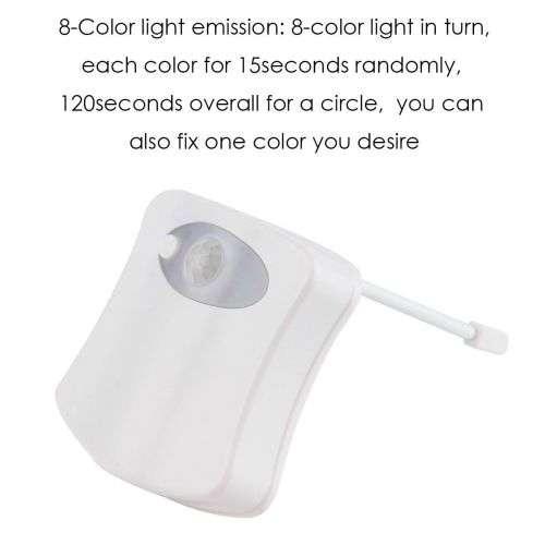 LED Home Toliet Bathroom Human Body Auto Motion Sensor Seat  Night Light lamp