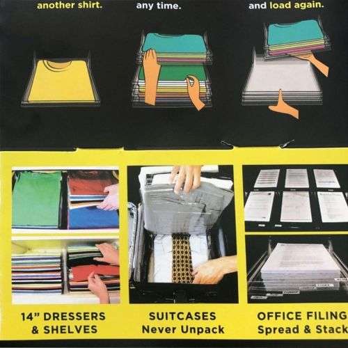 Clothes Organizer T Shirt File Folder Garment Cabinet Drawer Manager System