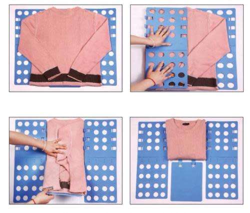Clothes T-Shirt Folder fast Folding Board Flip Fold For Adult Child Laundry