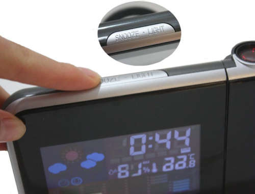 Digital Projection Alarm Clock LED with Temperature Weather Station LCD Display