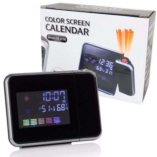 Digital Projection Alarm Clock LED with Temperature Weather Station LCD Display