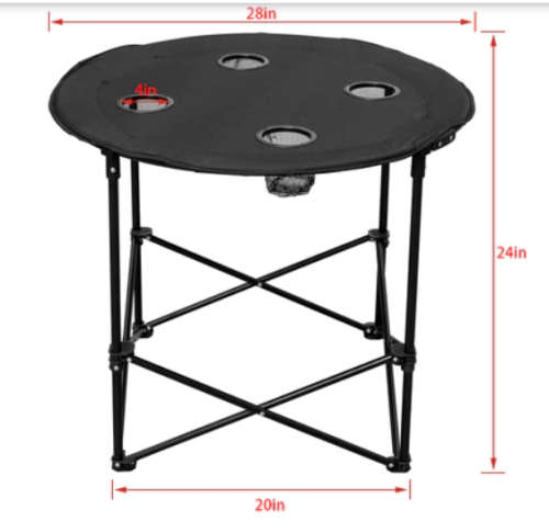 Portable Outdoor Folding Round Tailgate Party Picnic Table