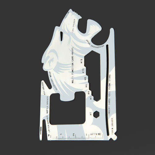 Tiger-shape 18 Tools in 1 Ultimate Pocket Tool Multifunction Card Knife Survival