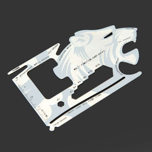 Tiger-shape 18 Tools in 1 Ultimate Pocket Tool Multifunction Card Knife Survival