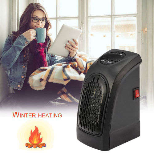 Portable Wall-Outlet Handy Fan Space Heater Warm Air Blower Electric Radiator