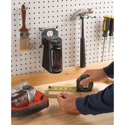 Portable Wall-Outlet Handy Fan Space Heater Warm Air Blower Electric Radiator