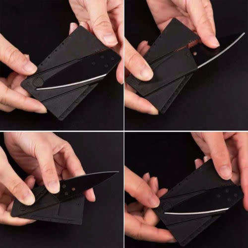 Safety THIN Card Sharp Credit Card Folding Safety Razor Sharp Wallet Knife