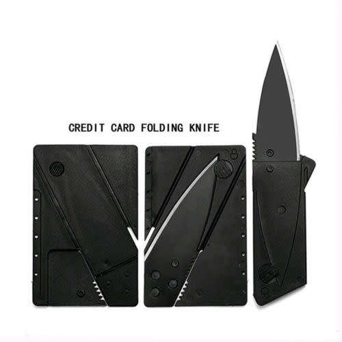 Safety THIN Card Sharp Credit Card Folding Safety Razor Sharp Wallet Knife