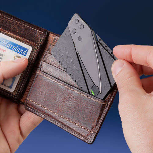 Safety THIN Card Sharp Credit Card Folding Safety Razor Sharp Wallet Knife