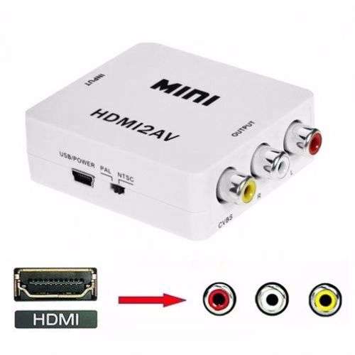 Mini Composite 1080P HDMI to RCA Audio Video AV CVBS Adapter Converter For TV