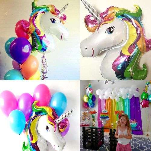 Huge Unicorn Foil Balloons Animal Globo Inflatable Classic Toy Birthday Party