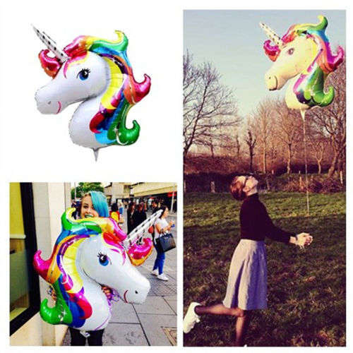 Huge Unicorn Foil Balloons Animal Globo Inflatable Classic Toy Birthday Party