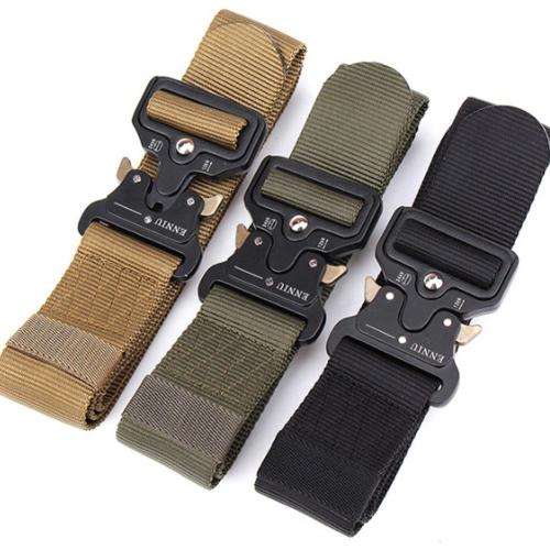 Outdoor Heavy Duty Rigger Military Tactical Belt with Quick-Release Metal Buckle