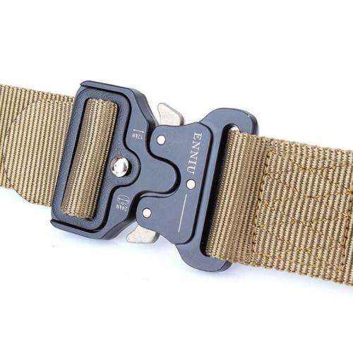 Outdoor Heavy Duty Rigger Military Tactical Belt with Quick-Release Metal Buckle