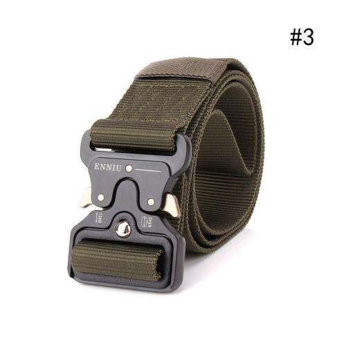 Outdoor Heavy Duty Rigger Military Tactical Belt with Quick-Release Metal Buckle
