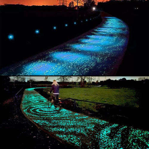 Wholease --Magical Garden Aquarium Fish Tank  Decor Glow in the Dark Pebble Stone Luminous Gravel