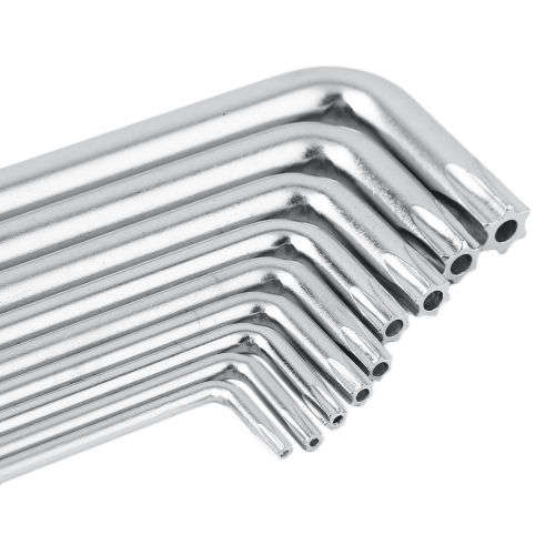 9pcs T10-T50 Torx Hex Wrench Screwdriver Star Key L Wrench Set