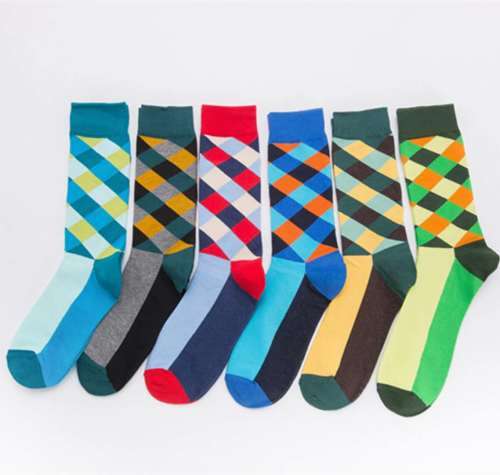 2 Pair Comfortable Compression Socks 3D Funny Colorful For Man Male Geometry