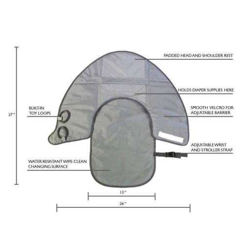 Clean Hands Changing Pad Portable Baby 3in1 Cover Mat Folding Diaper Bag Kit