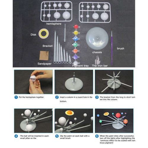 Planetarium DIY Solar System Model Kit Astronomy Science Project Kids Toy Gift