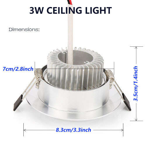 3W 5W 7W  9W 12W LED Recessed Ceiling Panel Downlight Fixture Lamp Spot