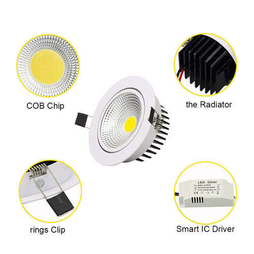 LED COB ceiling light 3W/5W/7W/9W/12W Recessed LED Spot downlight Lamp