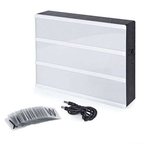 A4 Cinematic Light Up Sign Box Cinema LED Letter Lamp Home Party Decor Wedding