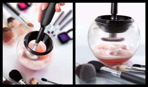 Professional Electric Makeup Brush Cleaner and Dryer Machine, Cleans and Dries