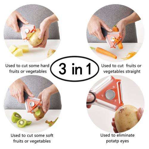 Portable 3 in 1 Fruit Peeler Multifunctional