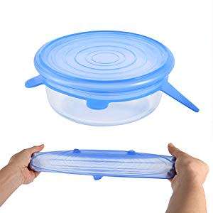 6 Pack Stretch Reusable Silicone Seal Cover