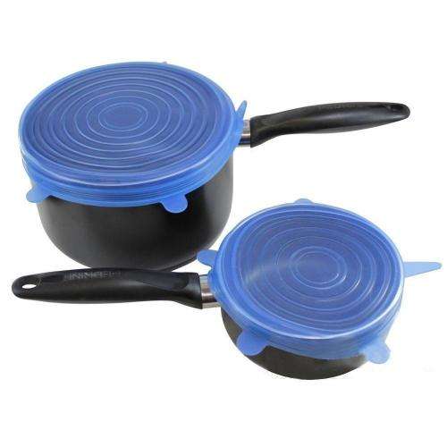6 Pack Stretch Reusable Silicone Seal Cover