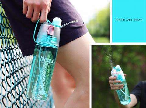 New.B 600ml Water Bottle With Sprayer