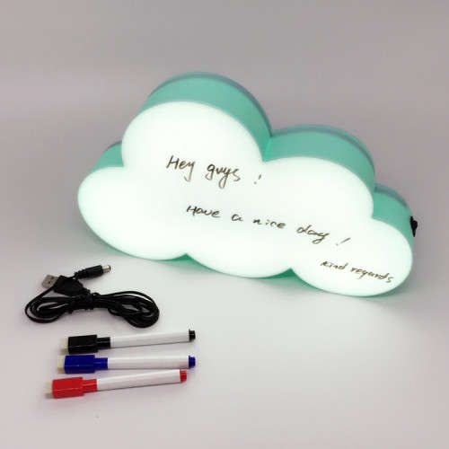 DIY Message Acrylic LED Light Advertising Display Battery Cloud light box