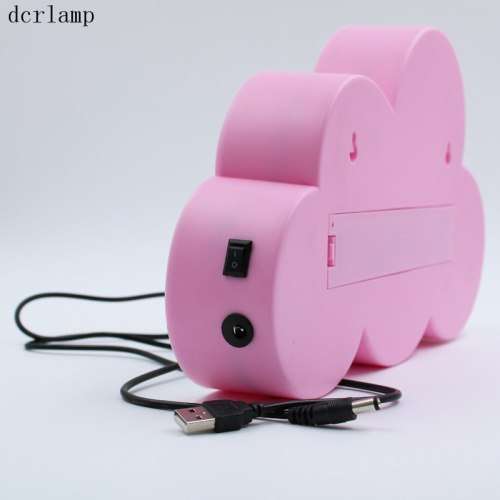 DIY Message Acrylic LED Light Advertising Display Battery Cloud light box