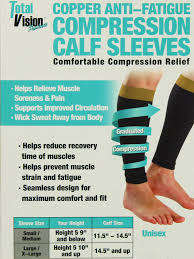 COPPER ANTI FATIGUE COMPRESSION CALF SLEEVE/SOCKS