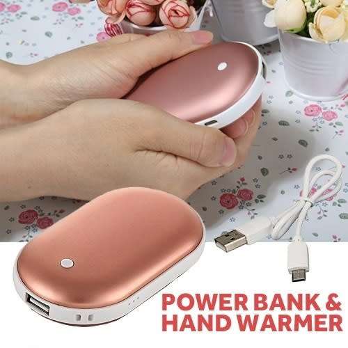 Electric USB Rechargeable Portable Pocket Hand Warmer Heater & Power Bank