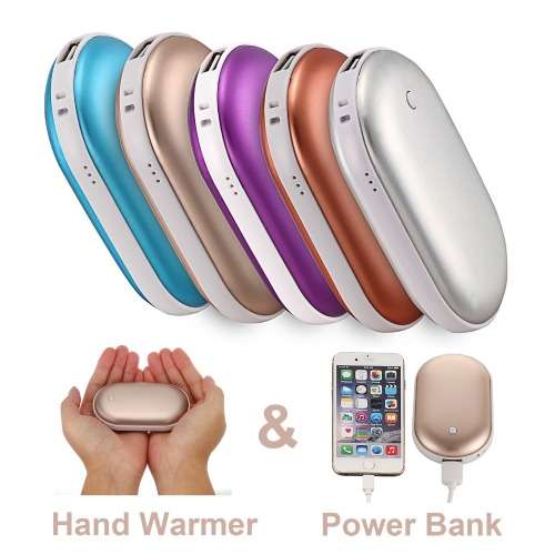 Electric USB Rechargeable Portable Pocket Hand Warmer Heater & Power Bank