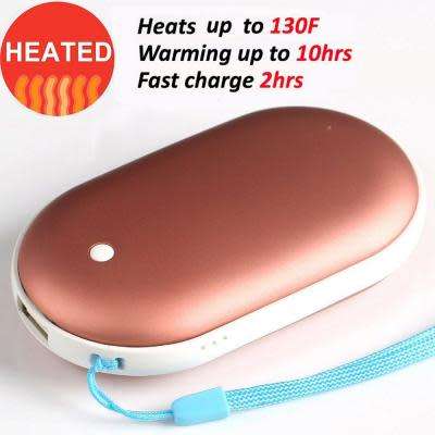 Electric USB Rechargeable Portable Pocket Hand Warmer Heater & Power Bank