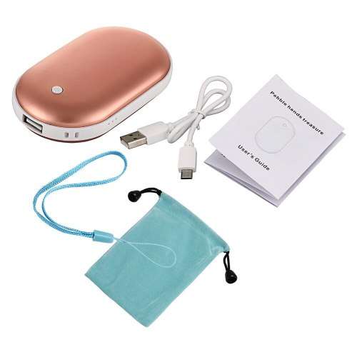 Electric USB Rechargeable Portable Pocket Hand Warmer Heater & Power Bank